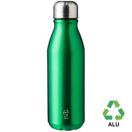 Пляшка з переробленого алюмінію 'Adalyn' 550 мл (Зелений)