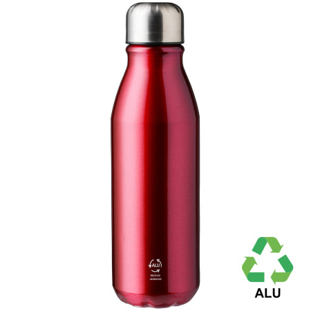 Пляшка з переробленого алюмінію 'Adalyn' 550 мл (Червоний)