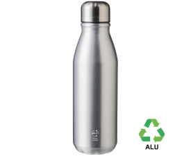 Пляшка з переробленого алюмінію 'Adalyn' 550 мл (Срібний)