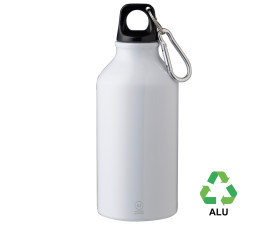 Пляшка з переробленого алюмінію 'Erich' 400 мл (Білий)