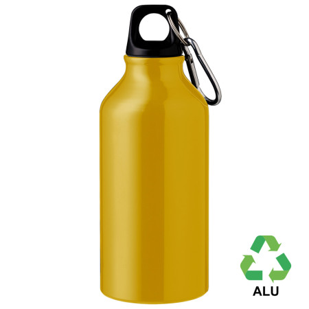 Пляшка з переробленого алюмінію 'Erich' 400 мл (Жовтий)
