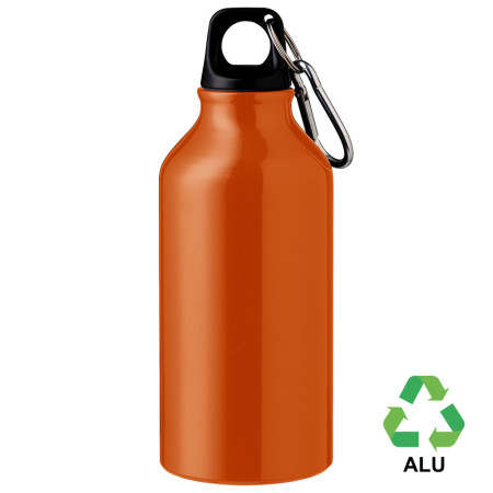 Пляшка з переробленого алюмінію 'Erich' 400 мл (Помаранчевий)