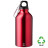 Пляшка з переробленого алюмінію 'Erich' 400 мл (Червоний)