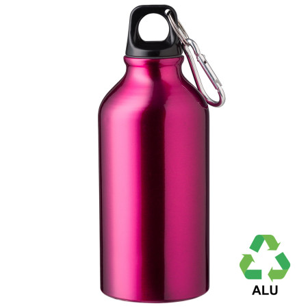 Пляшка з переробленого алюмінію 'Erich' 400 мл (Рожевий) Пляшка з переробленого алюмінію 'Erich' 400 мл (Рожевий)