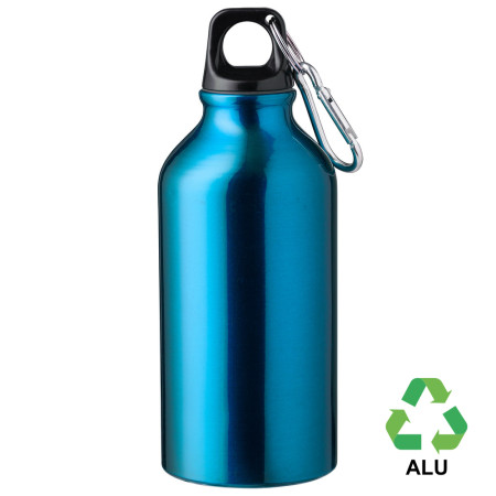 Пляшка з переробленого алюмінію 'Erich' 400 мл (Блакитний)