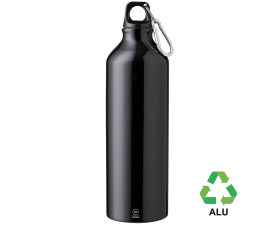 Пляшка з переробленого алюмінію 'Gerda' 750 мл (Чорний)