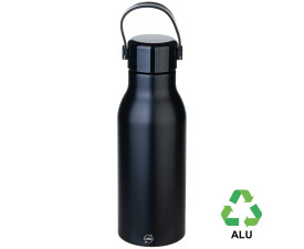 Пляшка з переробленого алюмінію 'Jakob' 700 мл (Чорний)
