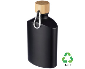 Пляшка з переробленого алюмінію 'Hildegard' 500 мл (Чорний)