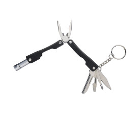 Мультитул 10-в-1 'Clifton' з 1 LED (Чорний)