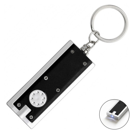 Брелок-ліхтарик пластиковий 'Mitchell' 1 LED (Чорний)