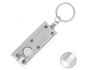 Брелок-ліхтарик пластиковий 'Mitchell' 1 LED (Срібний)