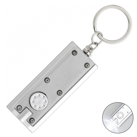 Брелок-ліхтарик пластиковий 'Mitchell' 1 LED (Срібний)