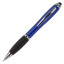 Ручка-стилус пластикова 'Lana' поворотна чорне чорнило (Синій)