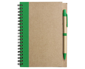 ЕКО блокнот 'Stella' + ручка (Зелений)