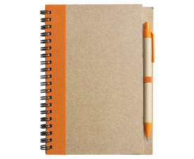 ЕКО блокнот 'Stella' + ручка (Помаранчевий)