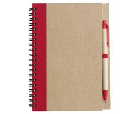 ЕКО блокнот 'Stella' + ручка (Червоний)