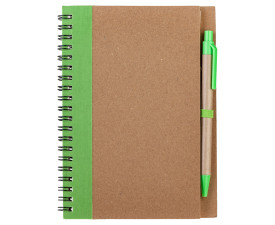 ЕКО блокнот 'Stella' + ручка (Світло-зелений)