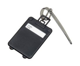 Бирка для багажу пластикова 'Jenson' (Чорний)