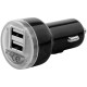 Автомобільний зарядний пристрій 2 порти USB 2.0 (Чорний)