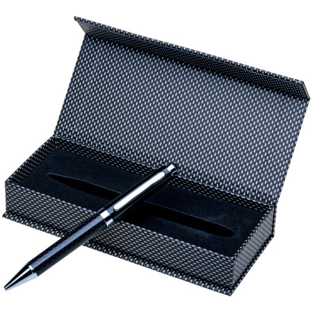 Ручка карбон + латунь 'Lindsey' в футлярі (Чорний) Ручка карбон + латунь 'Lindsey' в футлярі (Чорний)