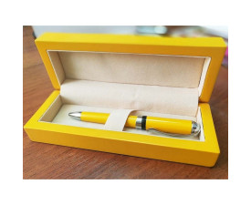 Ручка металева в футлярі поворотна (Жовтий)