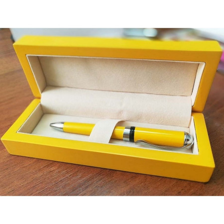 Ручка металева в футлярі поворотна (Жовтий)