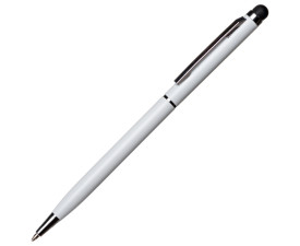 Ручка-стилус алюмінієва 'Irina' поворотна (Білий)