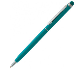 Ручка-стилус алюмінієва 'Irina' поворотна (Бірюзовий)