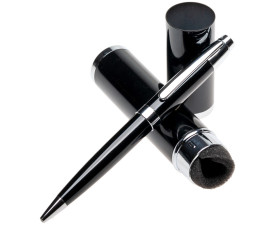 Ручка металева в тубусі 'Mark' поворотна чорне чорнило (Чорний)