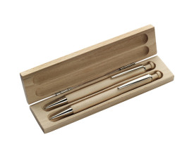 ЕКО набір дерев'яний 'Morris' (ручка + олівець) у футлярі (Коричневий)