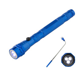 Ліхтарик телескопічний алюмінієвий 'Aya' з магнітом (Синій)
