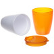 Склянка 2-в-1 пластикова 370 мл (Помаранчевий) Склянка 2-в-1 пластикова 370 мл (Помаранчевий)