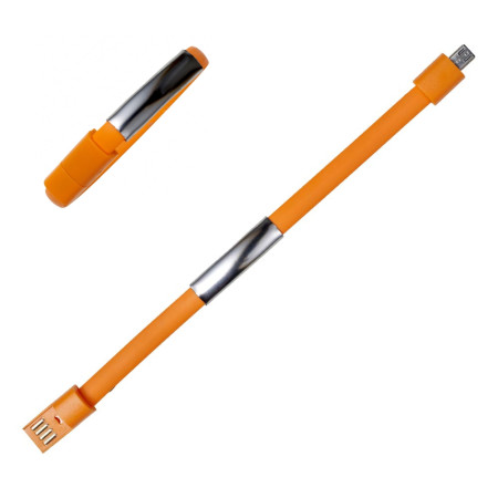 USB-браслет силіконовий 'Tiago' (Помаранчевий)