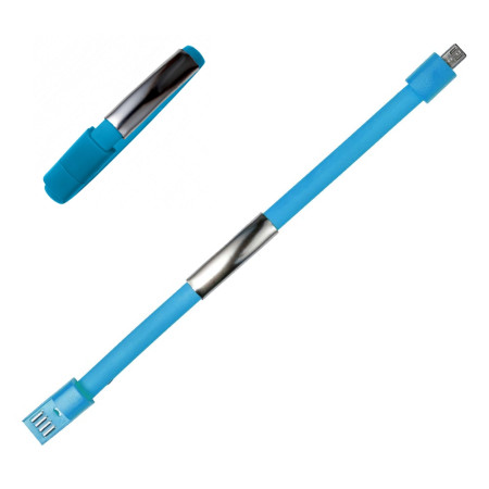 USB-браслет силіконовий 'Tiago' (Блакитний)