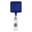 Тримач-рулетка для бейджа пластиковий (Синій)