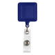 Тримач-рулетка для бейджа пластиковий (Синій)