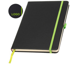 Записна книжка 'Charlene' А5 кольорове гравіювання (Світло-зелений)