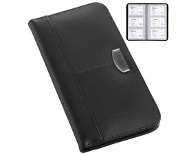 Візитниця для 72 карт настільна шкіряна (Чорний)