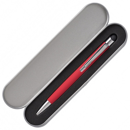 Ручка-стилус алюмінієва 'Thea' чорне чорнило (Червоний)