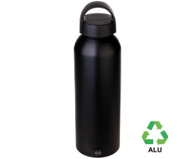 Пляшка з переробленого алюмінію 'Rory' 800 мл (Чорний)