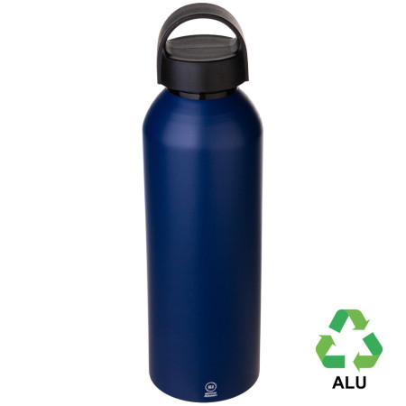 Пляшка з переробленого алюмінію 'Rory' 800 мл (Темно-синій)