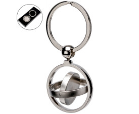 Брелок 'Sphere' металевий &Oslash;33 мм поворотний (Срібний)
