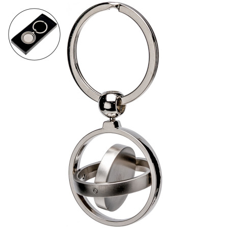 Брелок 'Sphere' металевий &Oslash;33 мм поворотний (Срібний)