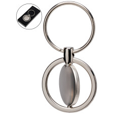 Брелок 'Orbit' металевий &Oslash;35 мм поворотний (Срібний)
