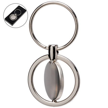 Брелок 'Orbit' металевий &Oslash;35 мм поворотний (Срібний)