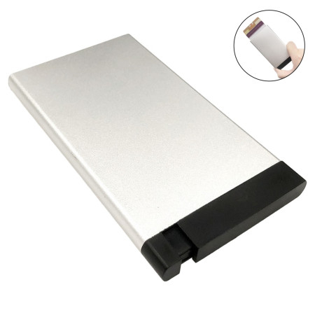 Футляр для платіжних карт (картхолдер) з RFID-захистом (Срібний)