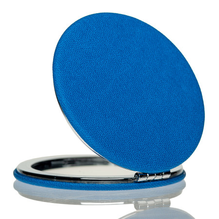 Дзеркальце метал + шкірзам 'Madonna' (Синій)