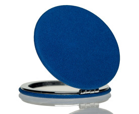 Дзеркальце метал + шкірзам 'Madonna' (Темно-синій)