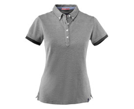 Футболка поло жіноча James Harvest Larkford (чорний меланж)