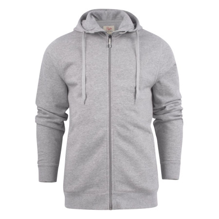 Худі на блискавці чоловіче Printer Overhead (сірий-меланж)